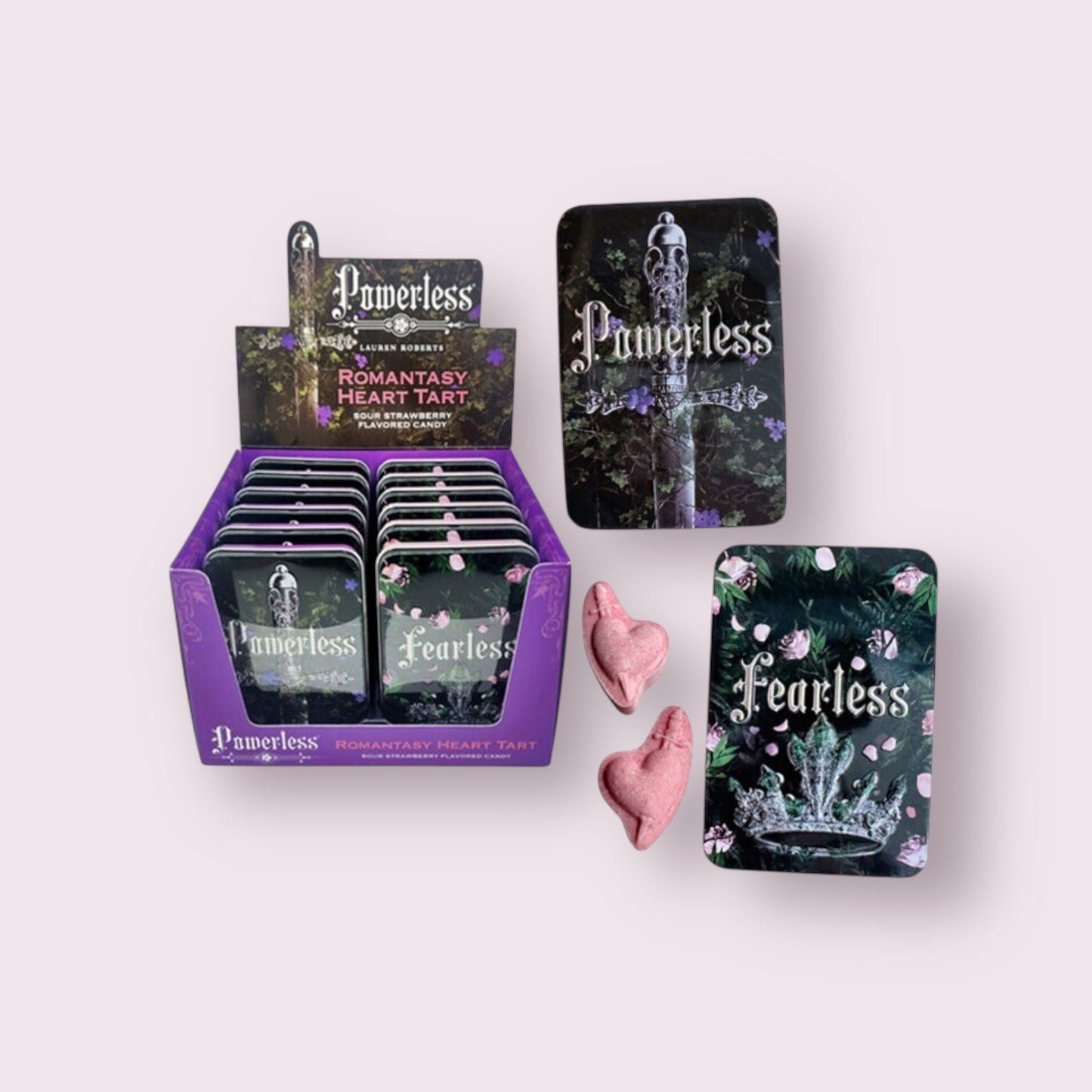 Romantasy Heart Tart Sour Strawberry Flavoured Candy Pixie Candy Shoppe