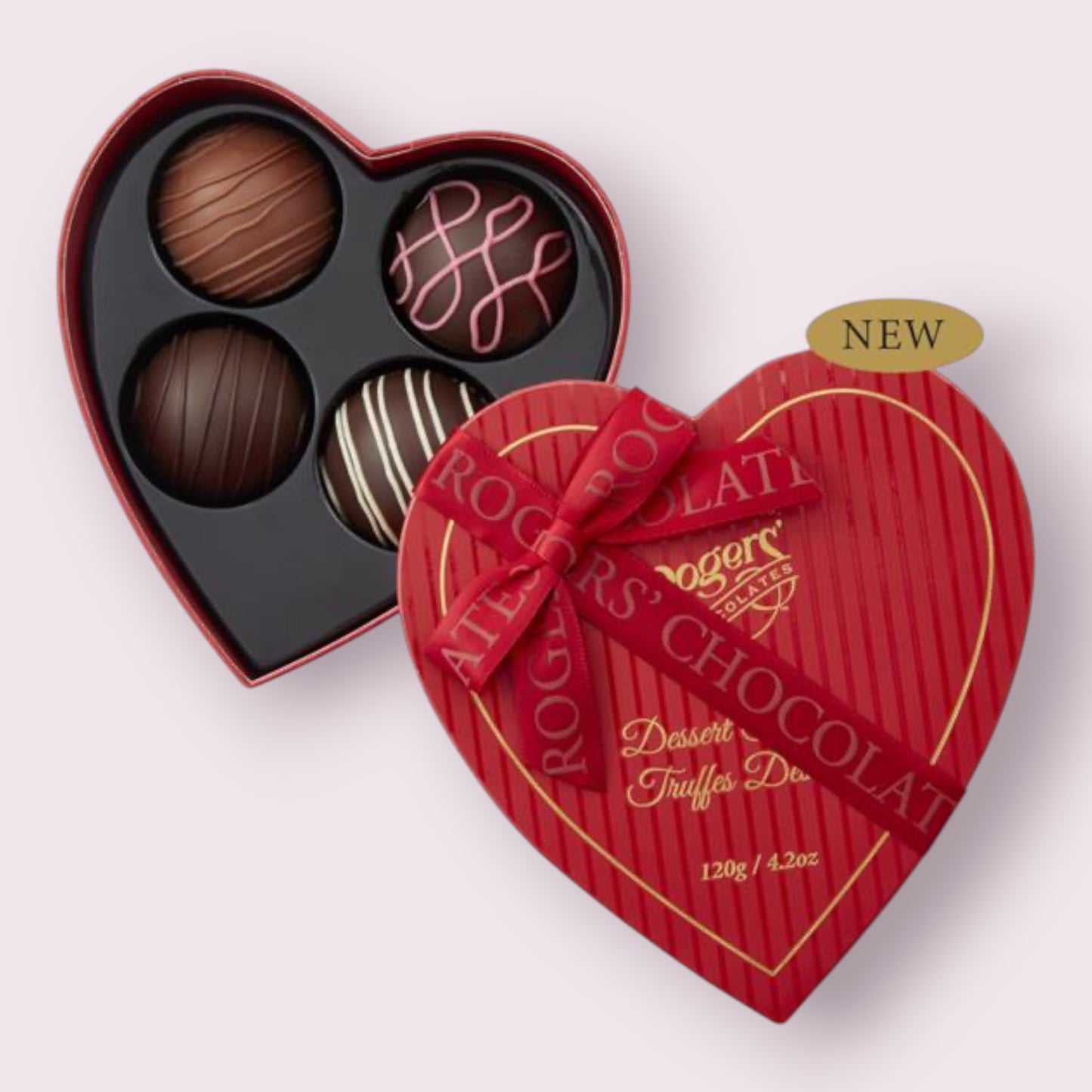 Roger’s Chocolate Dessert Truffles Heart 4.2 oz Chocolate Pixie Candy Shoppe