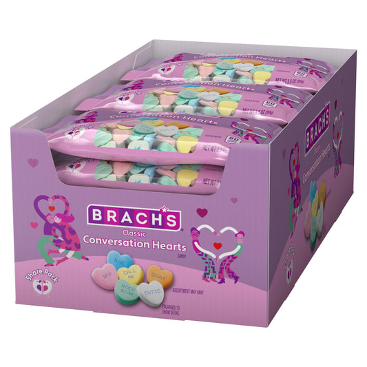Brach's Tiny Conversation Hearts Share Pack, 3.5oz Grandpa Joe's Candy Shop