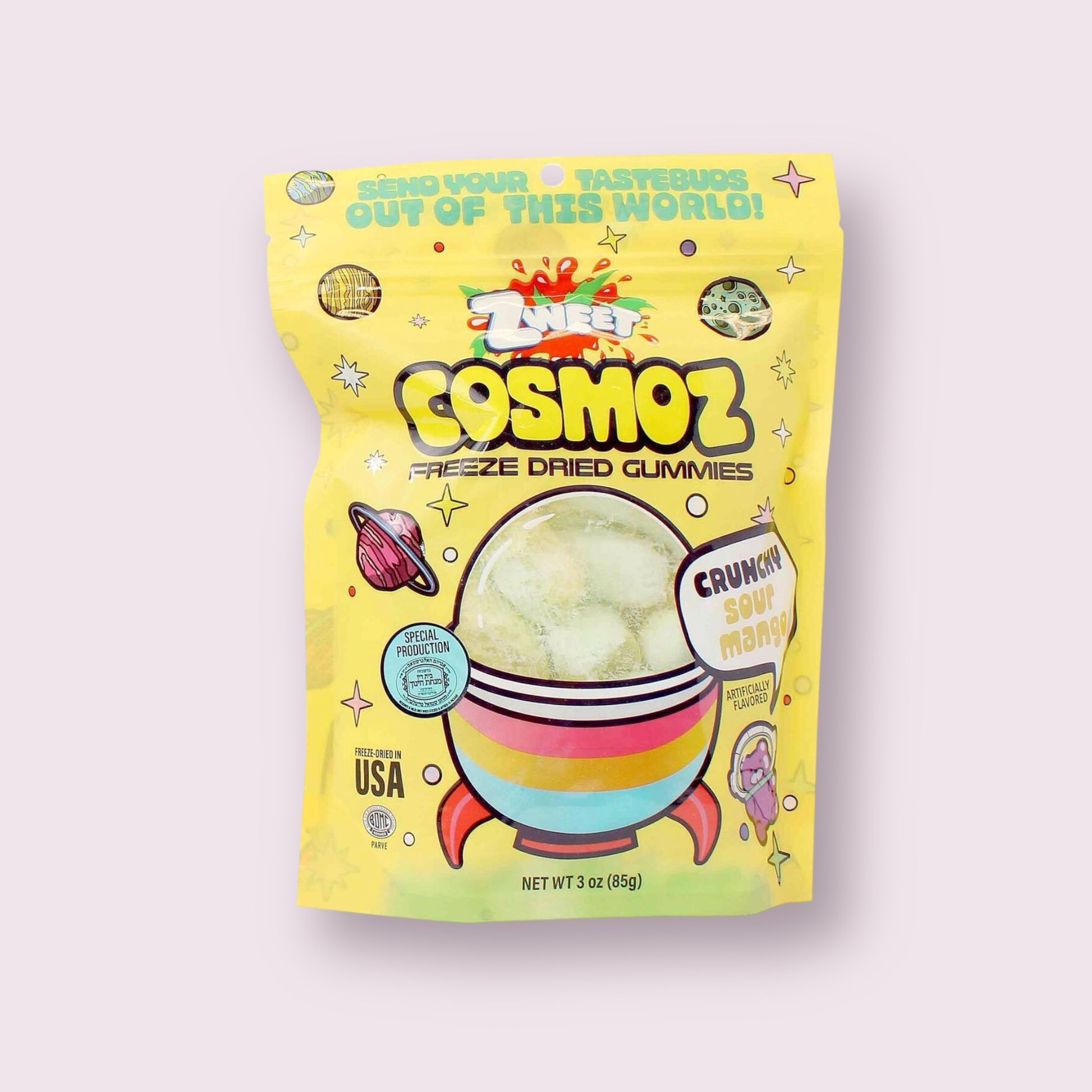 Zweet Cosmoz Freeze Dried Sour Mango Gummies Pixie Candy Shoppe