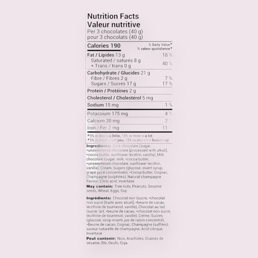 Roger’s Dark Chocolate Champagne Truffles Sleeve Pixie Candy Shoppe