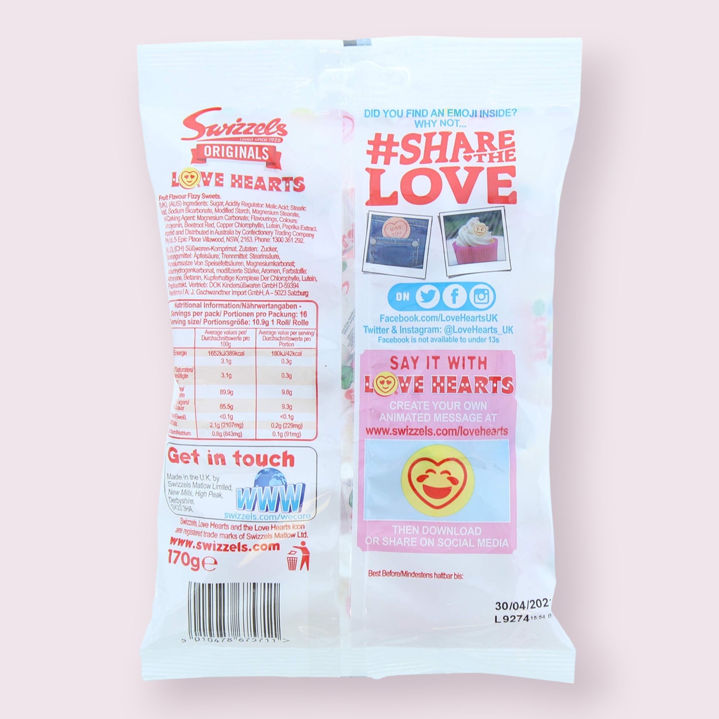 Swizzels Love Hearts bag Pixie Candy Shoppe