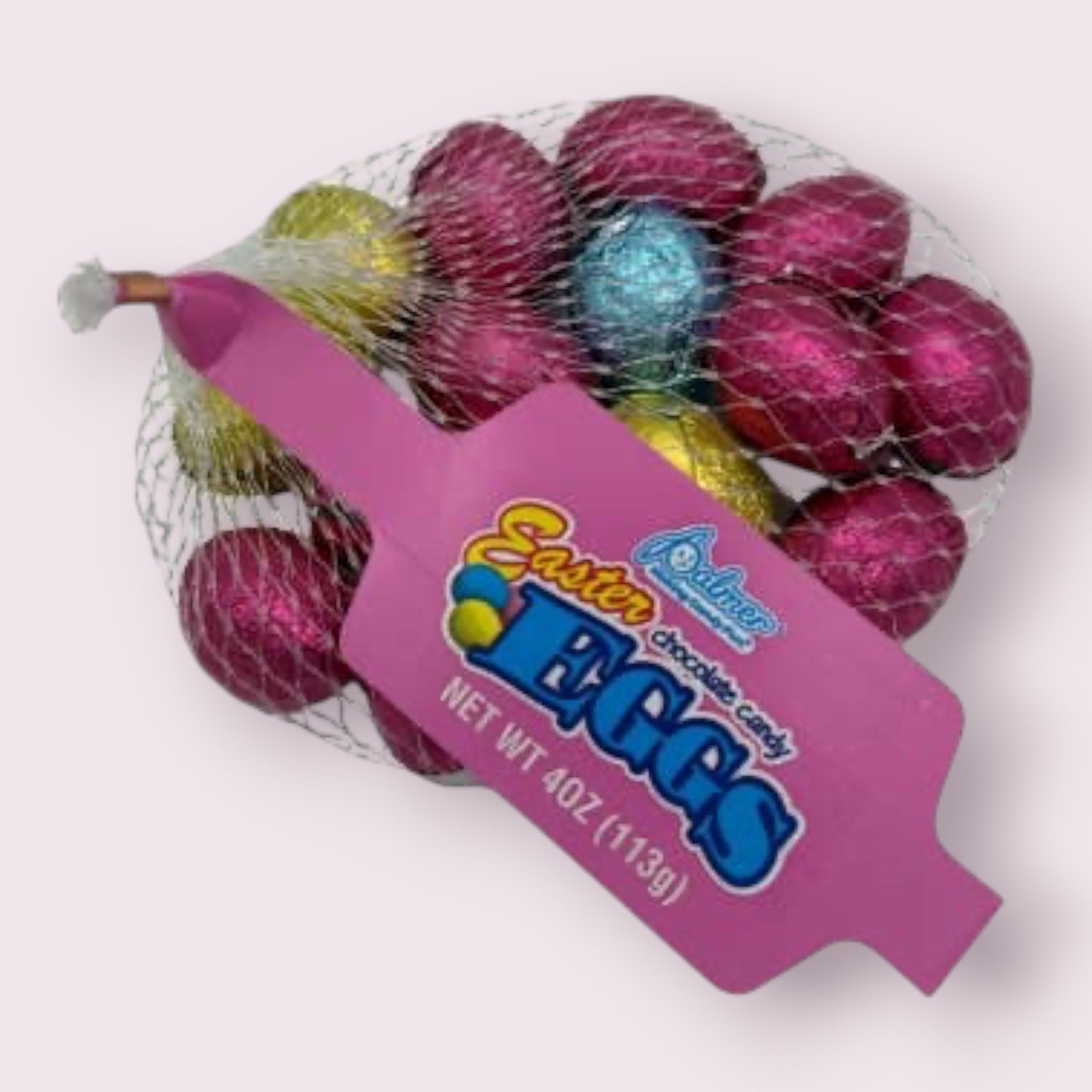 Foil Wrapped Pastel Eggs, Milk Choc, 4oz Mesh Bag, 18ct