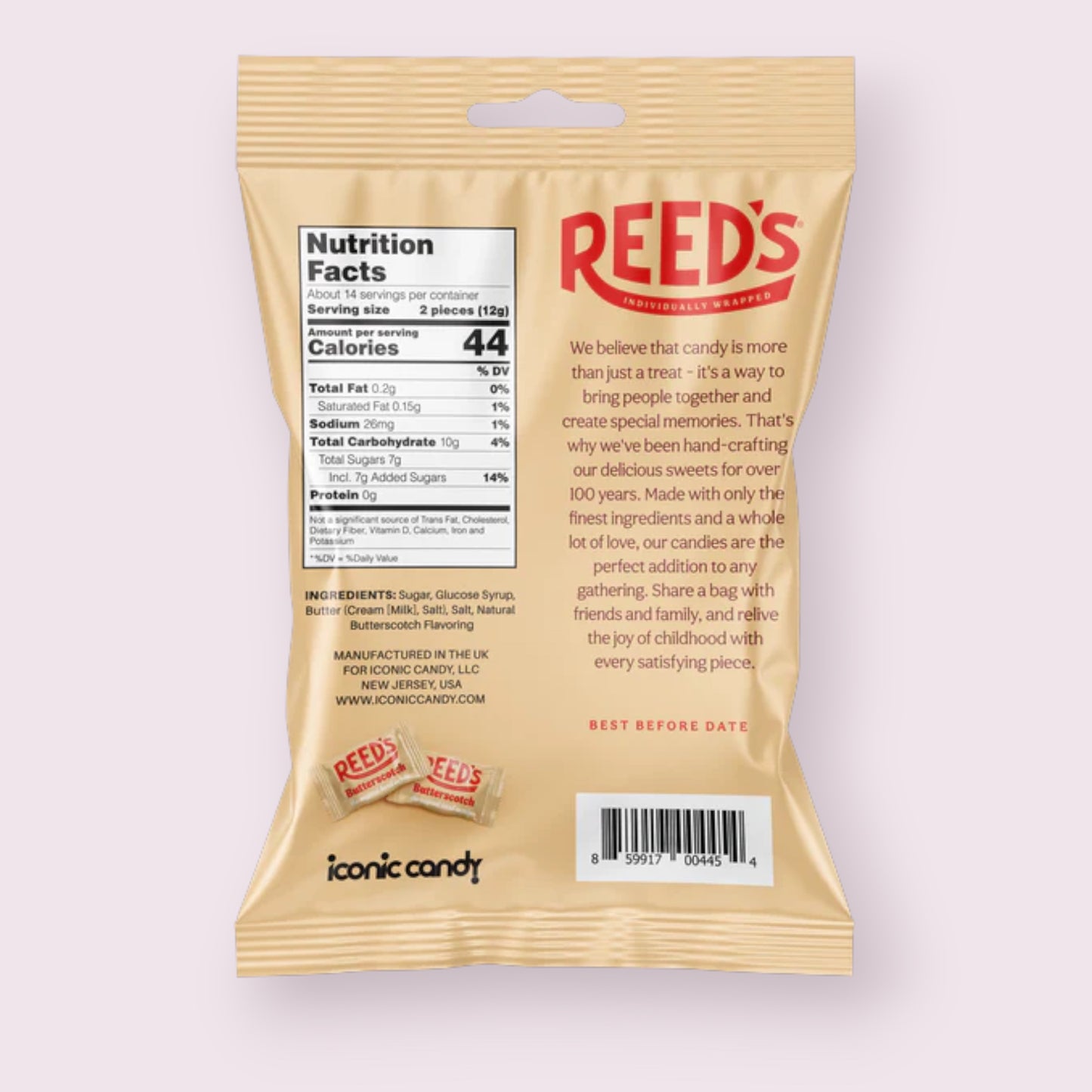 Reeds Butterscotch Candies Bag Pixie Candy Shoppe