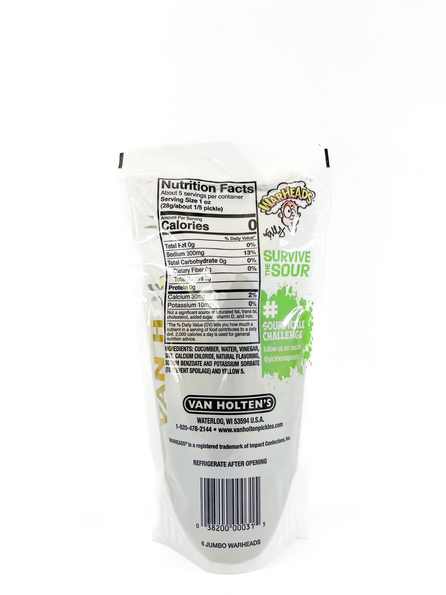 Van Holten’s Warheads Sour Dill Pickle Sour Pickle Pixie Candy Shoppe