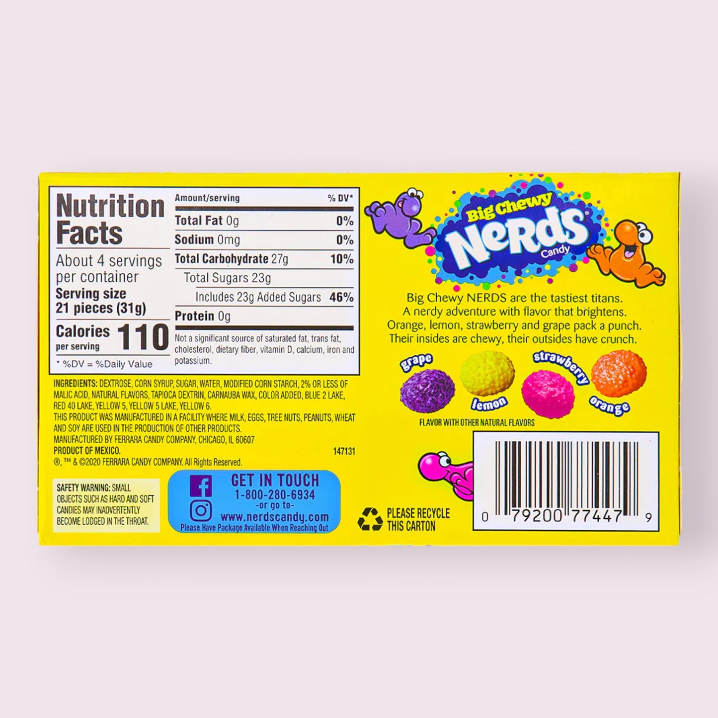 Wonka Nerds Big Chewy Theatre Pixie Candy Shoppe