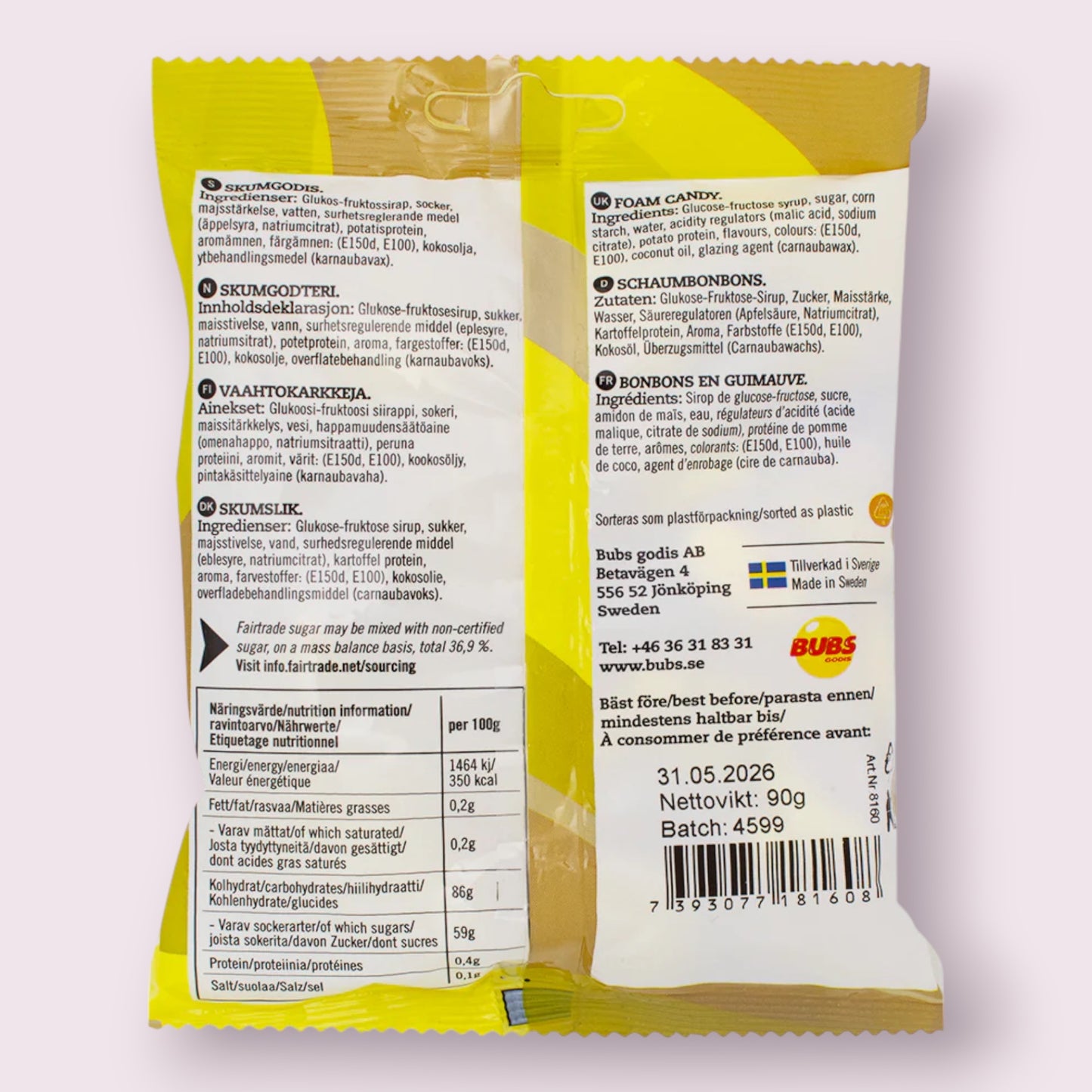 Bubs Goody Sweet Ovals Banana Toffee Pixie Candy Shoppe