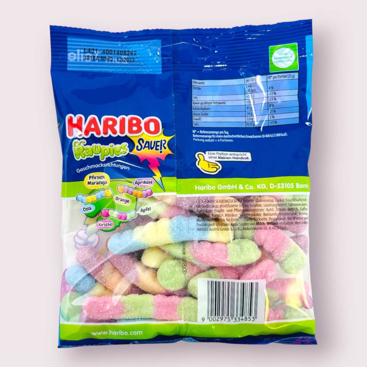 Haribo Raupies Sour Bag Pixie Candy Shoppe