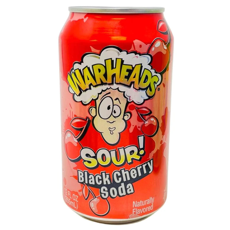 Warheads Soda Cans Pixie Candy Shoppe Sour black cherry