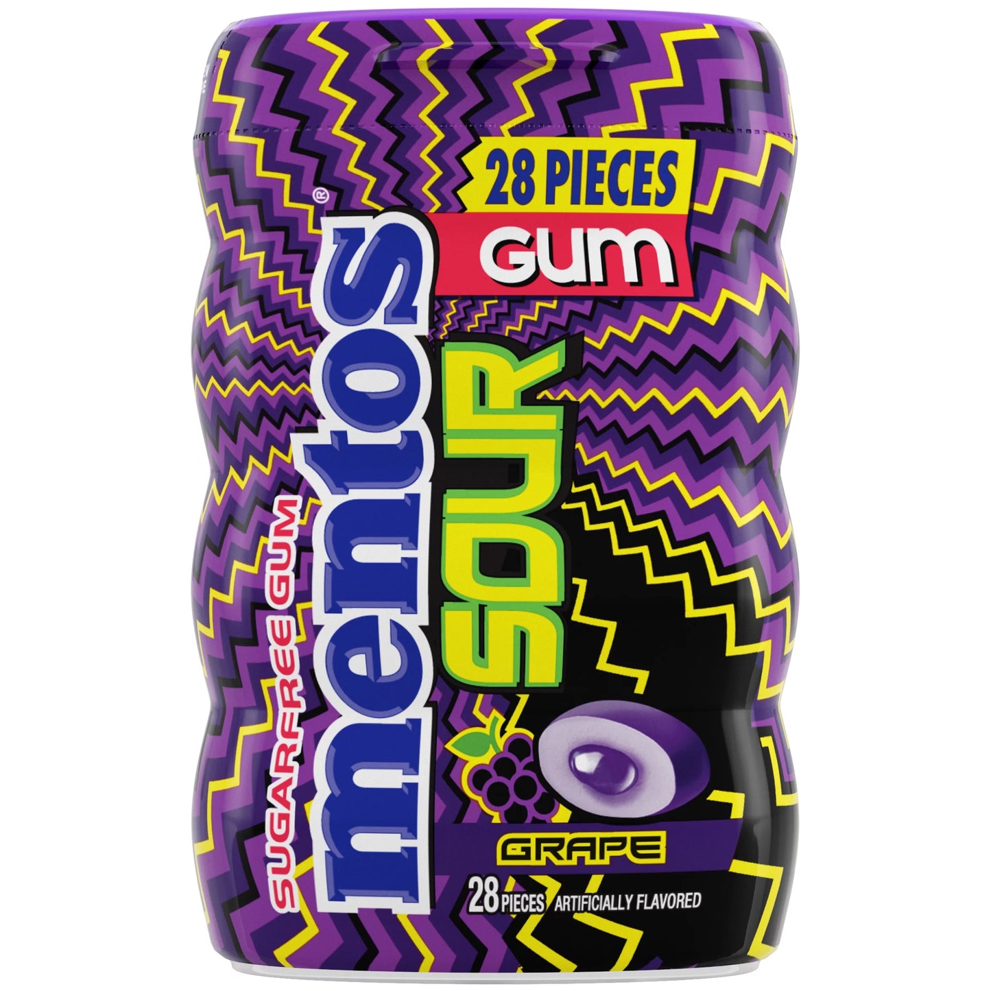 Mentos Sour Gum Suger Free Grape