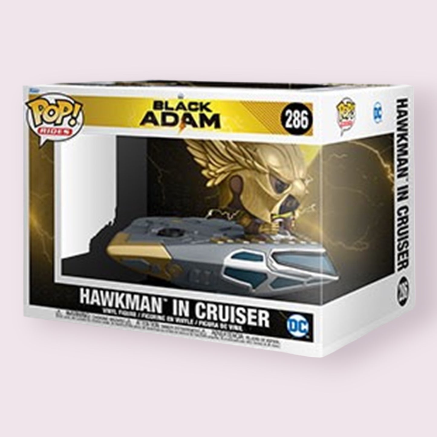 POP! Rides Super Deluxe Black Adam Hawkman In Cruiser Pixie Candy Shoppe