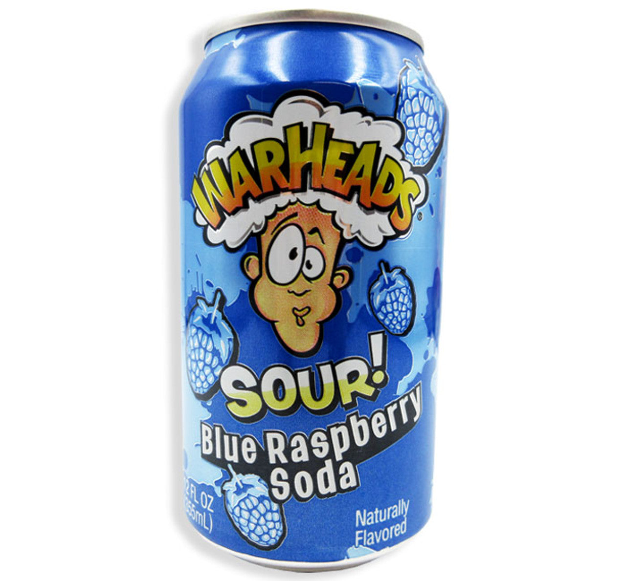 Warheads Soda Cans Pixie Candy Shoppe Sour blue raspberry