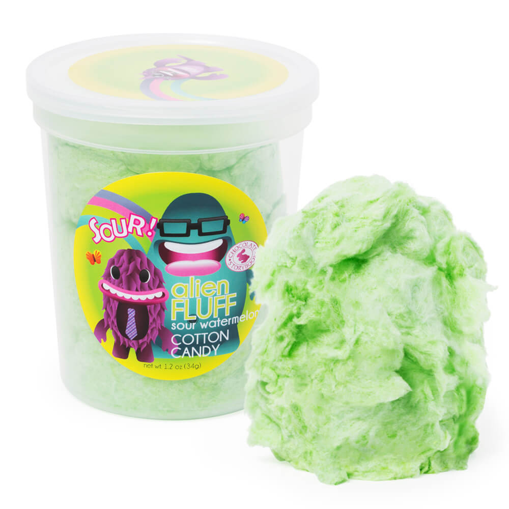 Alien Fluff Sour Watermelon Cotton Candy (USA) Pixie Candy Shoppe