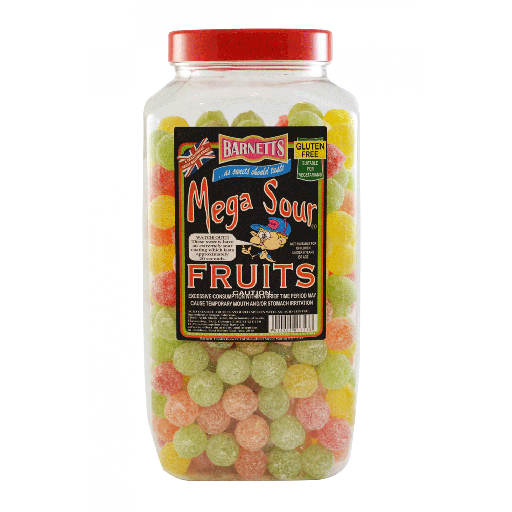 Barratt's Mega Sours Imported Pixie Candy Shoppe Mixed Fruits