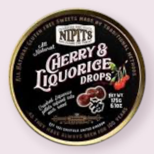 Simpkin's Cherry & Licorice Drops Tin Pixie Candy Shoppe