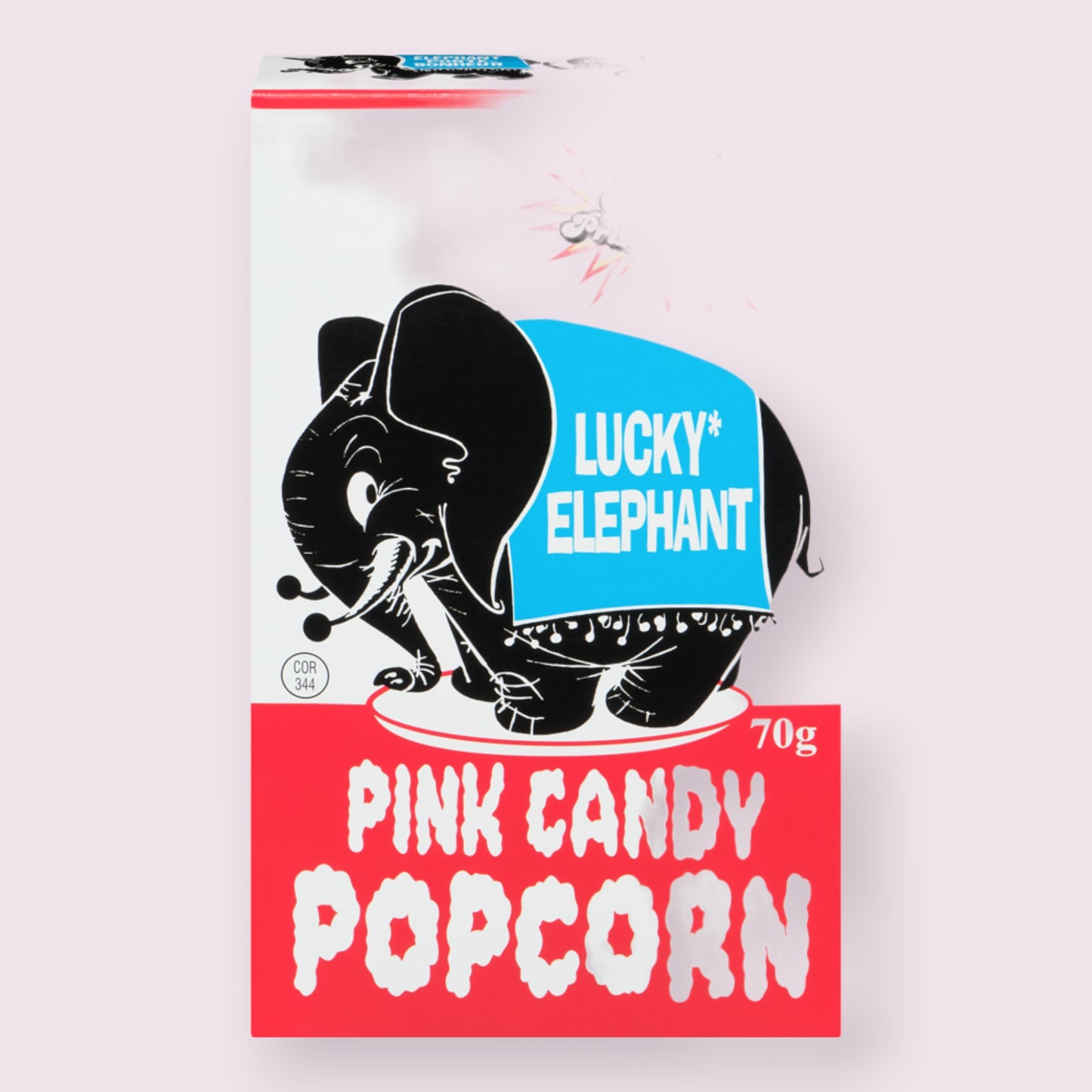 Lucky Elephant Pink Popcorn Box Retro Pixie Candy Shoppe   
