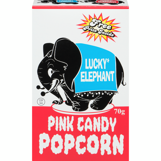 Lucky Elephant Pink Popcorn Box Retro Pixie Candy Shoppe   