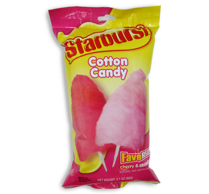 Starburst Cotton Candy Strawberry and Cherry Bag cotton candy Pixie Candy Shoppe   