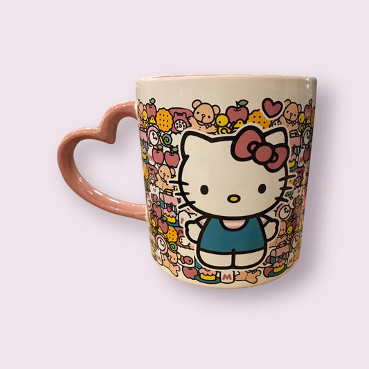 Hello Kitty Mug With Heart Handle Pixie Candy Shoppe