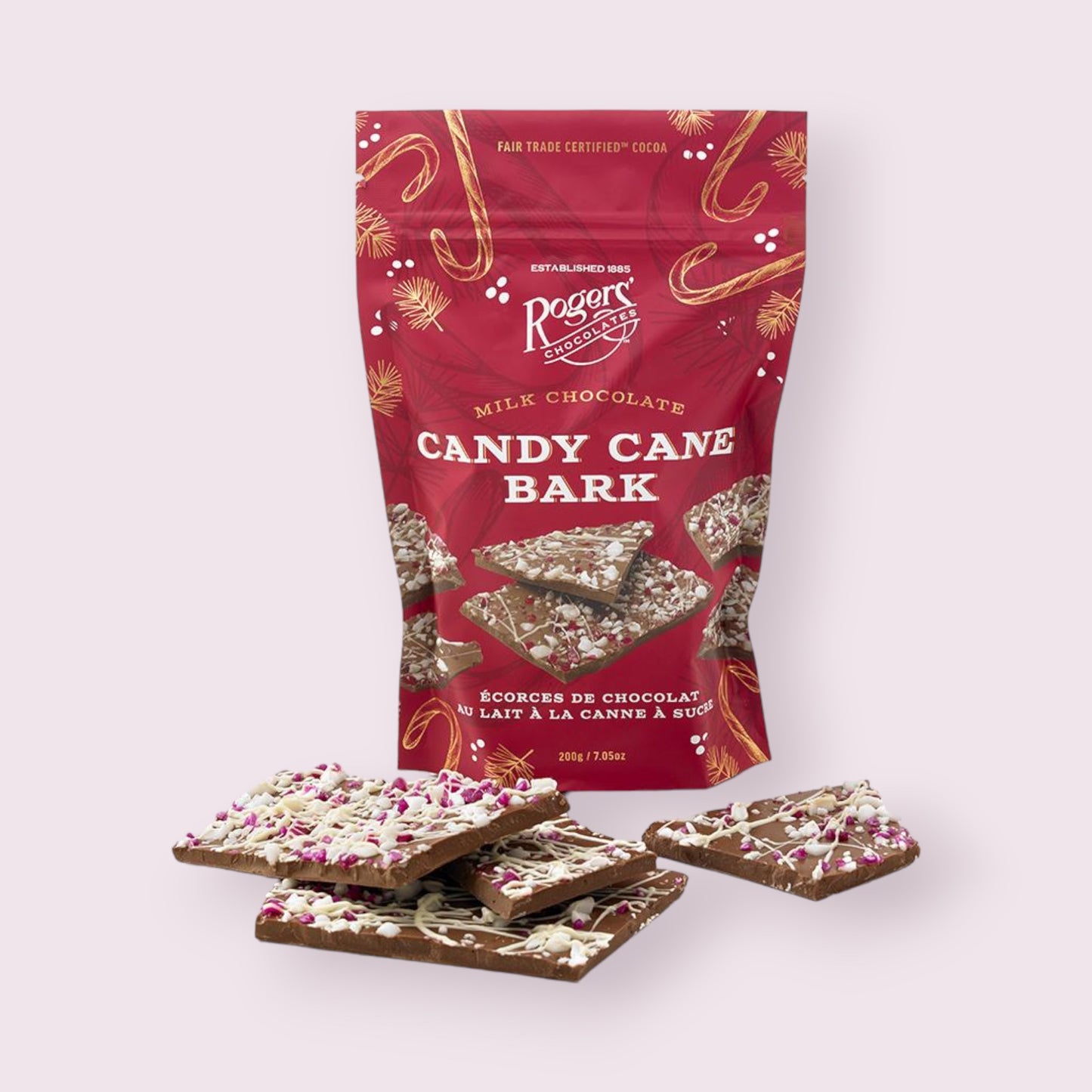 Roger’s Milk Chocolate Candy Cane Bark Bag  Pixie Candy Shoppe   