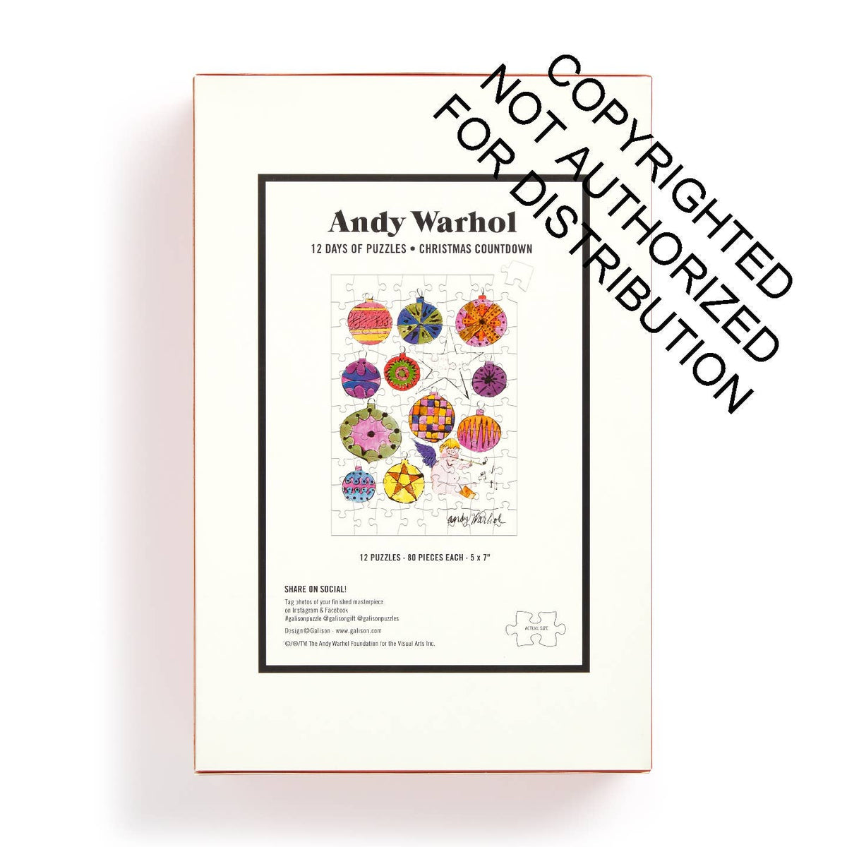 Andy Warhol 12 Days of Puzzles Christmas Countdown Raincoast Distribution Group