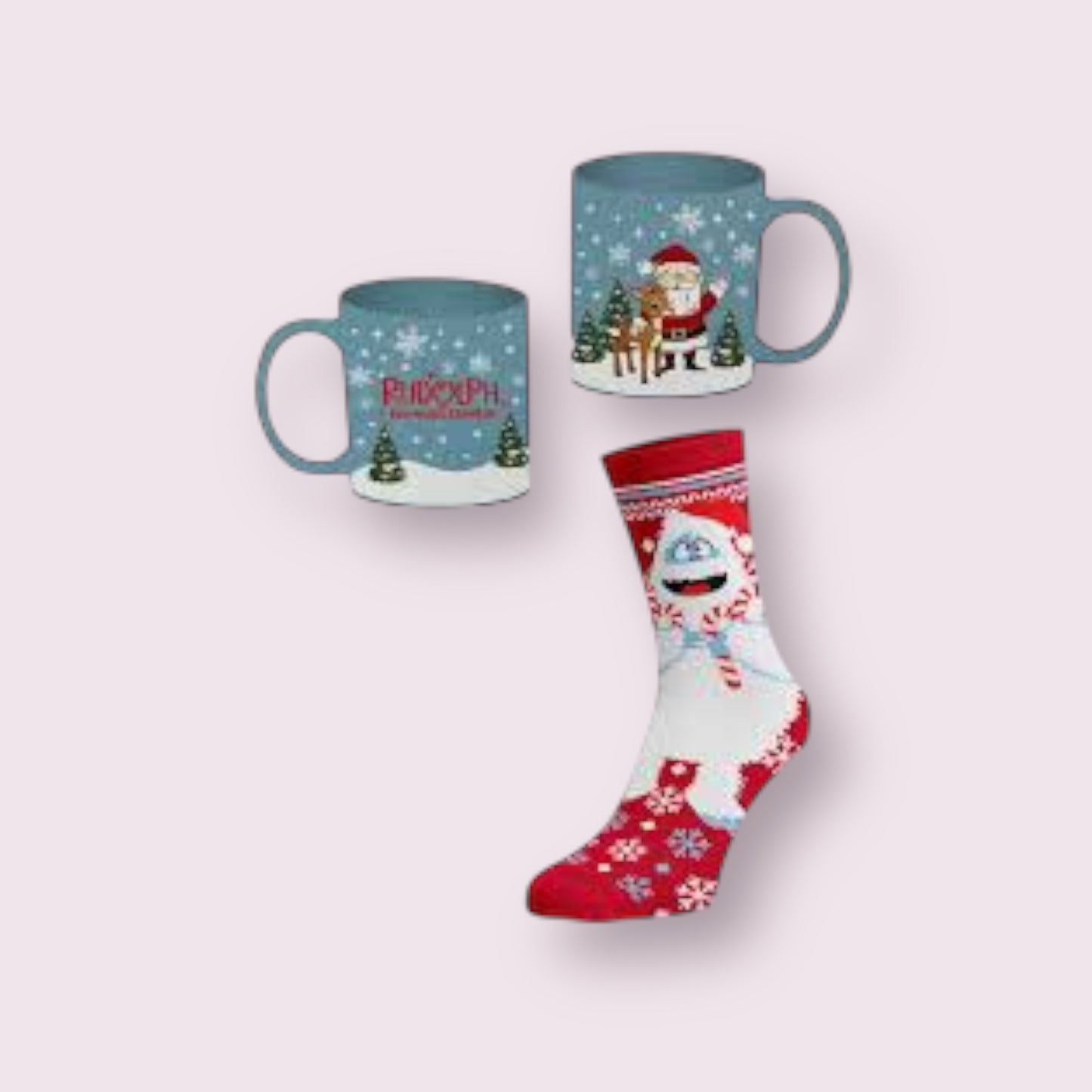 Rudolph The Red Nose Reindeer Socks & Ceramic Mug Set Pixie Candy Shoppe
