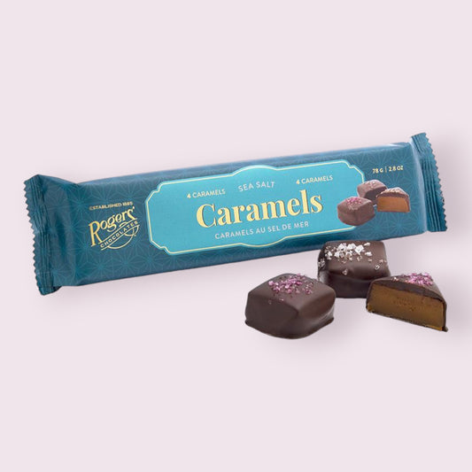 Roger's Sea Salt Caramels 4pc Sleeve Chocolate Pixie Candy Shop   