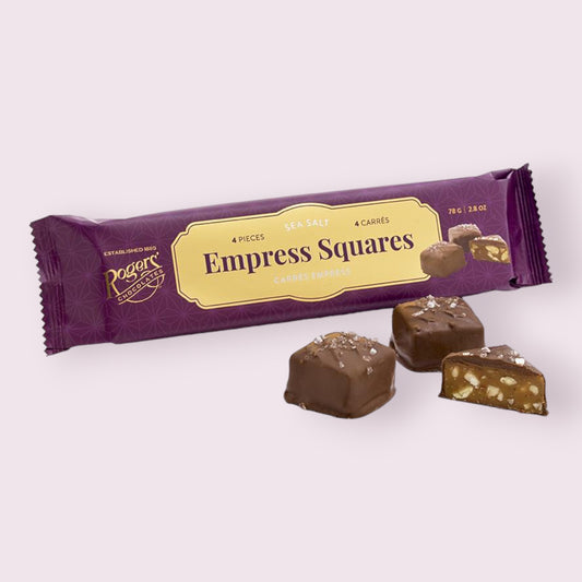 Rogers Sea Salt Empress Squares 4pc Chocolate Pixie Candy Shop   