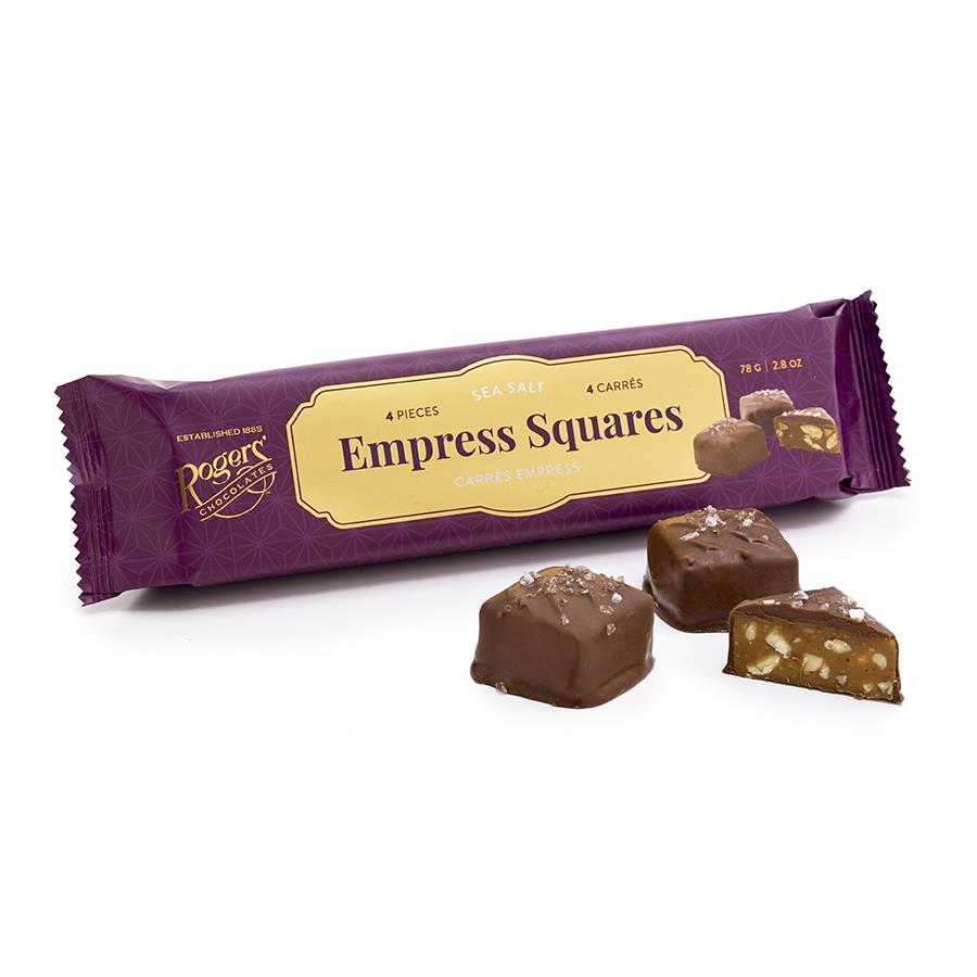 Rogers Sea Salt Empress Squares 4pc Chocolate Pixie Candy Shop   