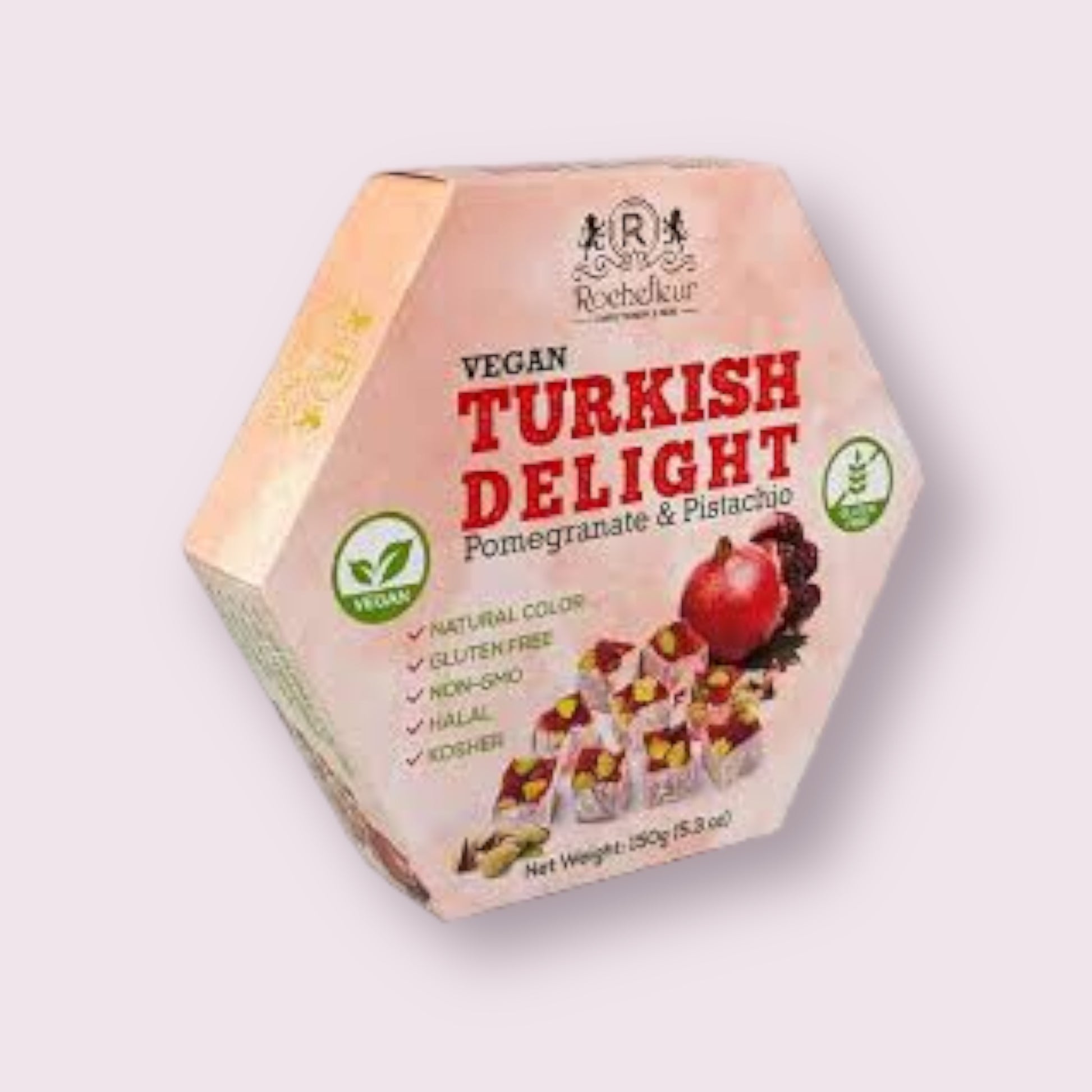 Vegan Turkish Delight Pomegranate & Pistachio  Pixie Candy Shoppe   