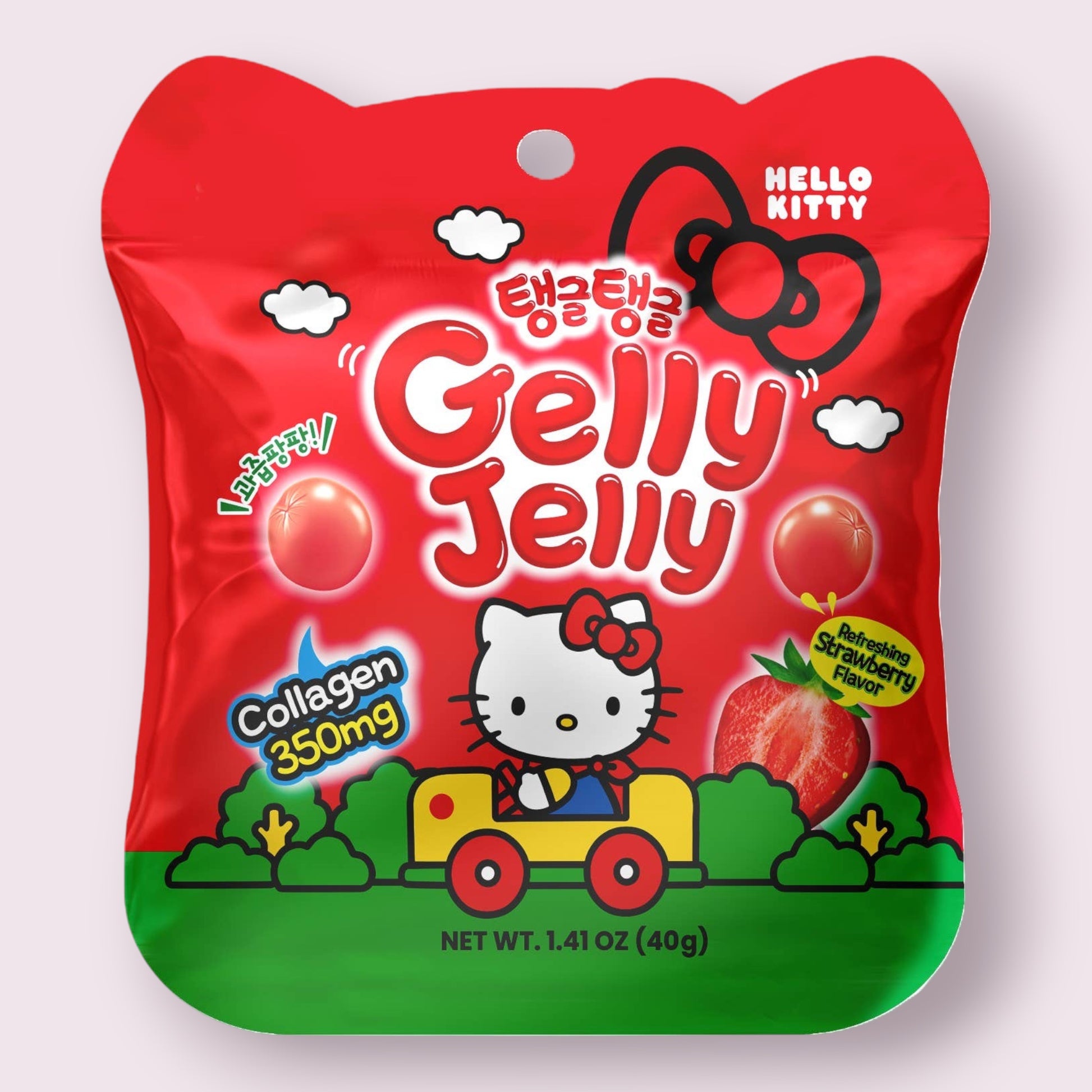 Hello Kitty Gelly Jelly Strawberry 1.41oz Grandpa Joe's Candy Shop