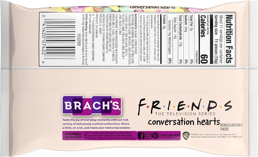 Brach’s ‘Friends’ Conversation Hearts Bag  Pixie Candy Shoppe   