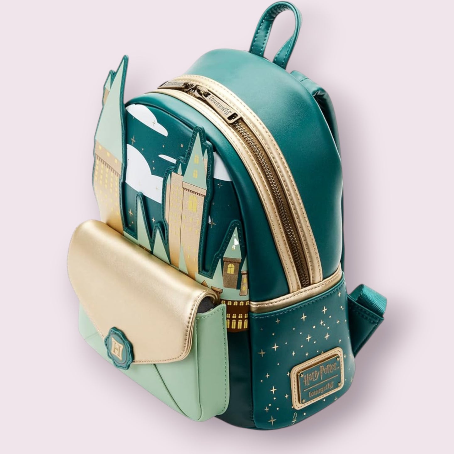 LOUNGEFLY HARRY POTTER GOLDEN HOGWARTS CASTLE BKPK