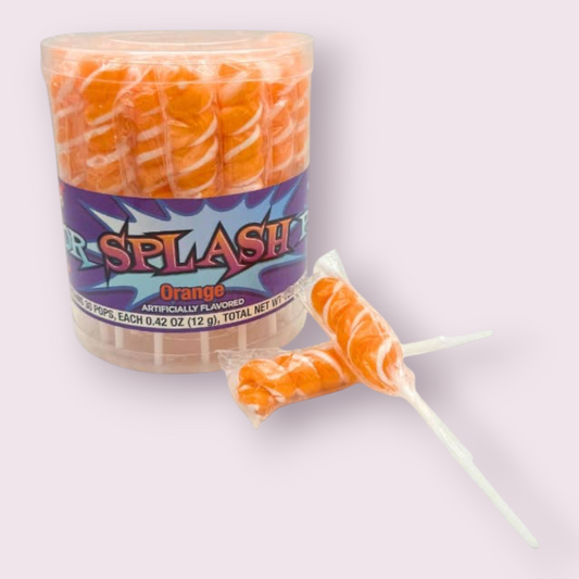 Albert's Color Splash Pops, Orange/White Grandpa Joe's Candy Shop