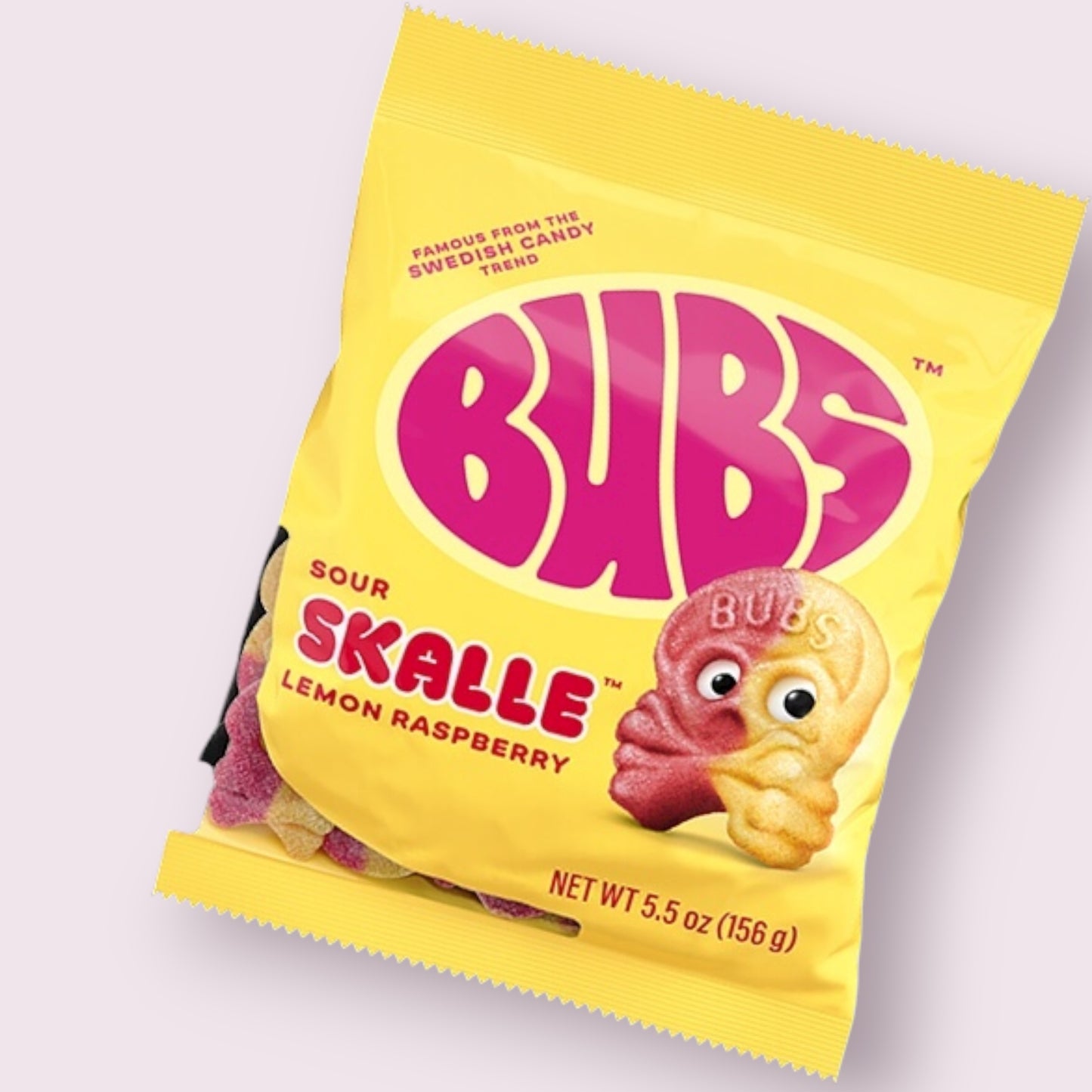 Bubs Mini Lemon Raspberry Sour Skulls