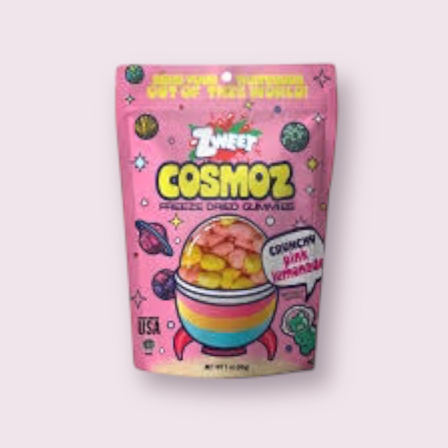 Cosmos Freeze Dried Pink Lemon Gummies Pixie Candy Shoppe