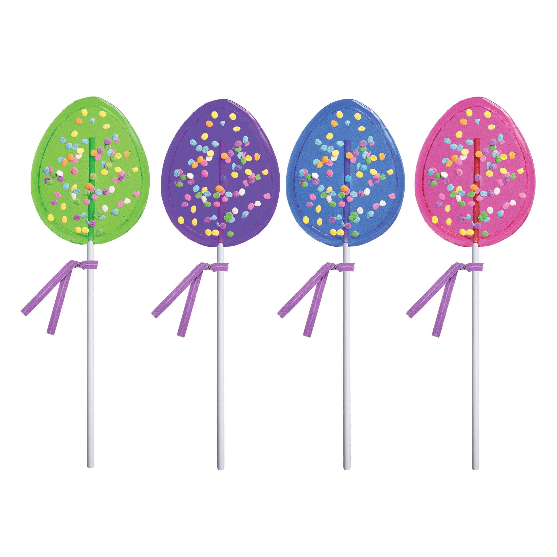 Easter Egg Lollipops w/Pastel Confettti Sprinkles, 24ct Grandpa Joe's Candy Shop
