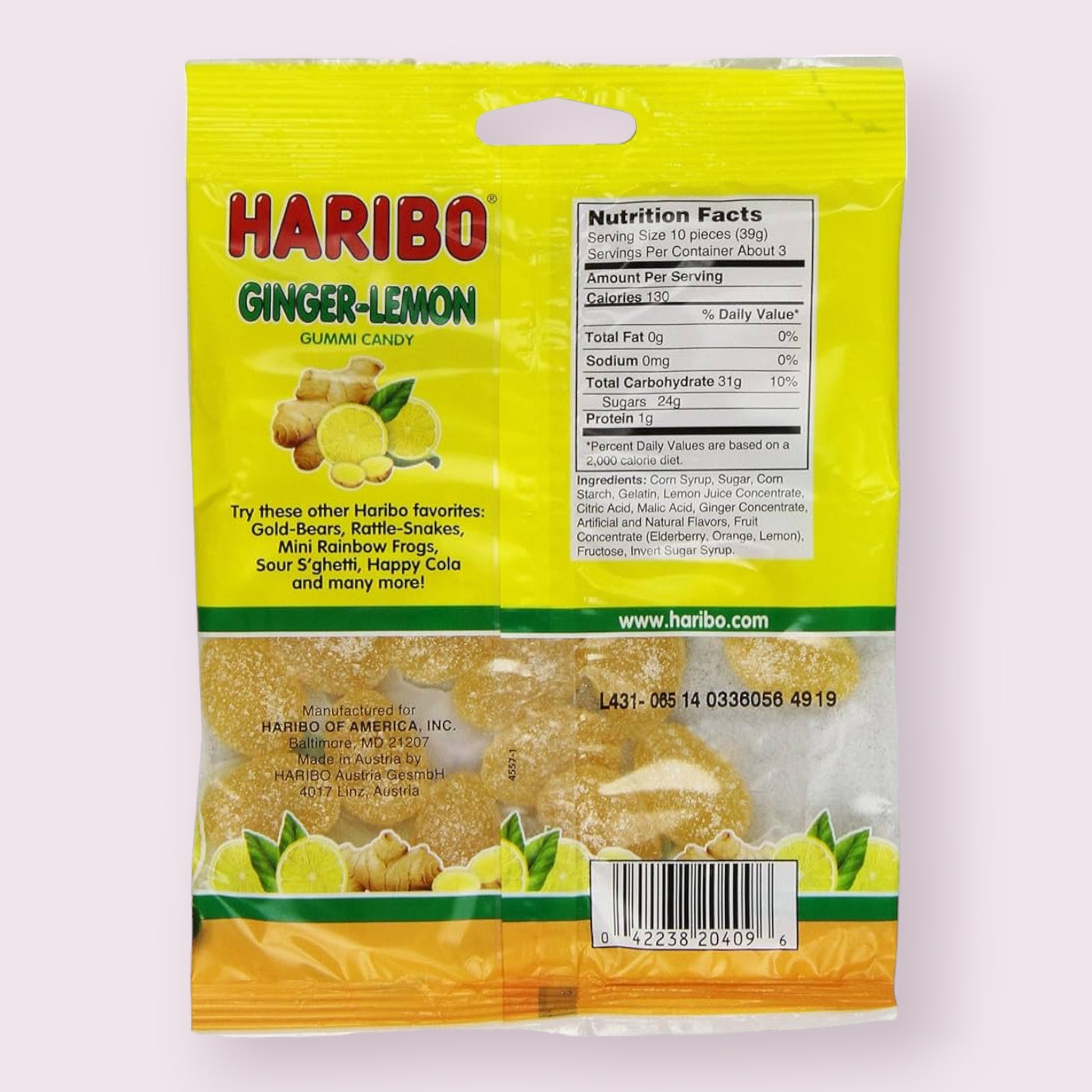 Haribo Ginger Lemon Bag  Pixie Candy Shoppe   