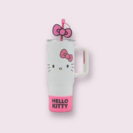 Hello Kitty 30oz Tumbler With Straw and Rubber Sleeve on Bottom Pixie Candy Shoppe