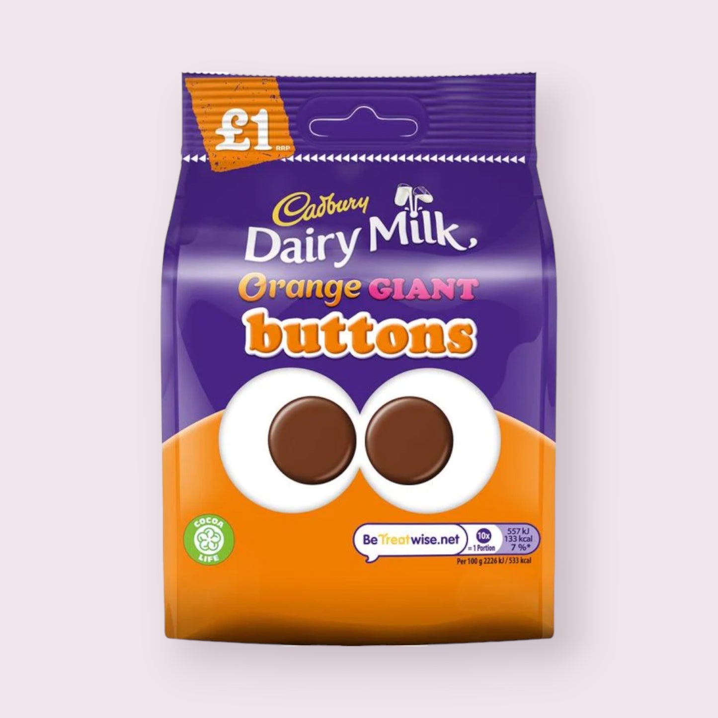 Cadbury Dairy Milk Orange Giant Buttons  Pixie Candy Shoppe   