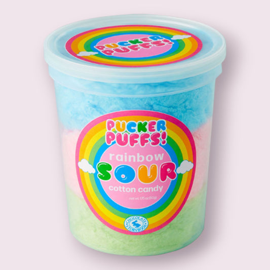 Pucker Puffs Rainbow Sour Cotton Candy Pixie Candy Shoppe
