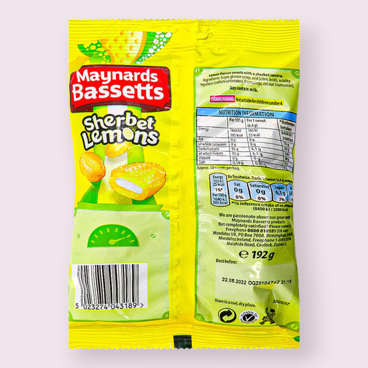 Maynards Bassetts Sherbet Lemons Bag British Pixie Candy Shoppe   