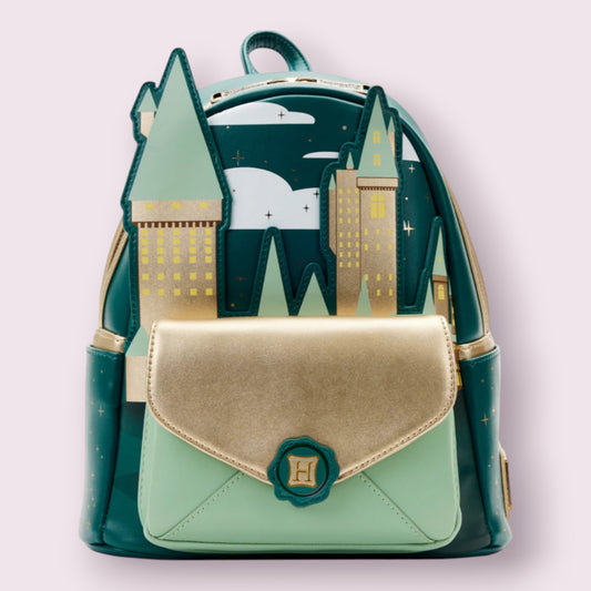 LOUNGEFLY HARRY POTTER GOLDEN HOGWARTS CASTLE BKPK