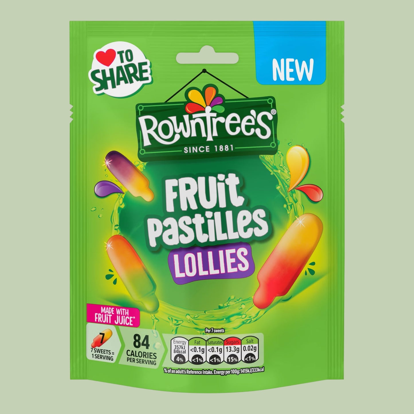 Rowntrees Fruit Pastilles Lollies