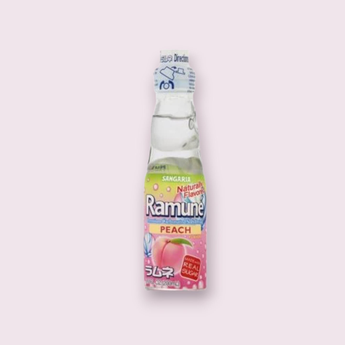 Ramune peach soft drink