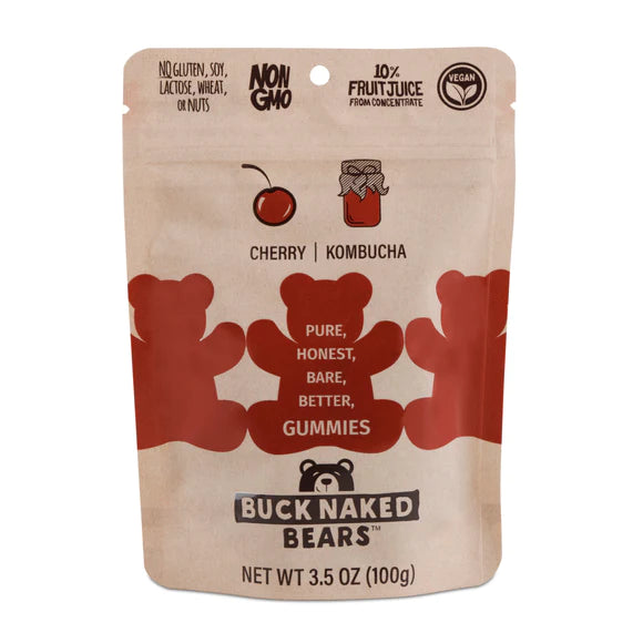 Buck Naked Bears Cherry Kombucha Bag  Pixie Candy Shoppe   