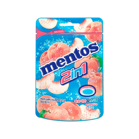 Mentos 2 in 1 Peach Soda (JPN)