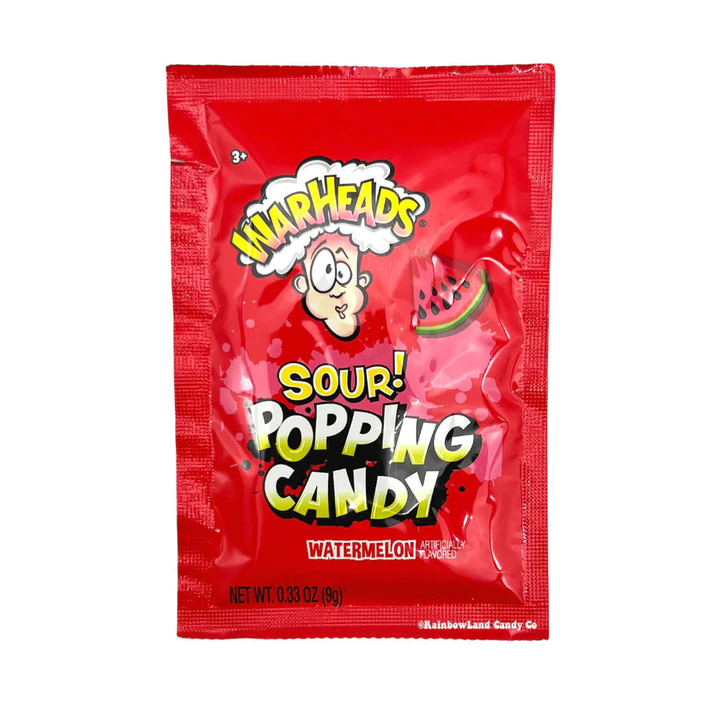 Warhead Sour Popping Candy Pouch  Pixie Candy Shoppe Watermelon  