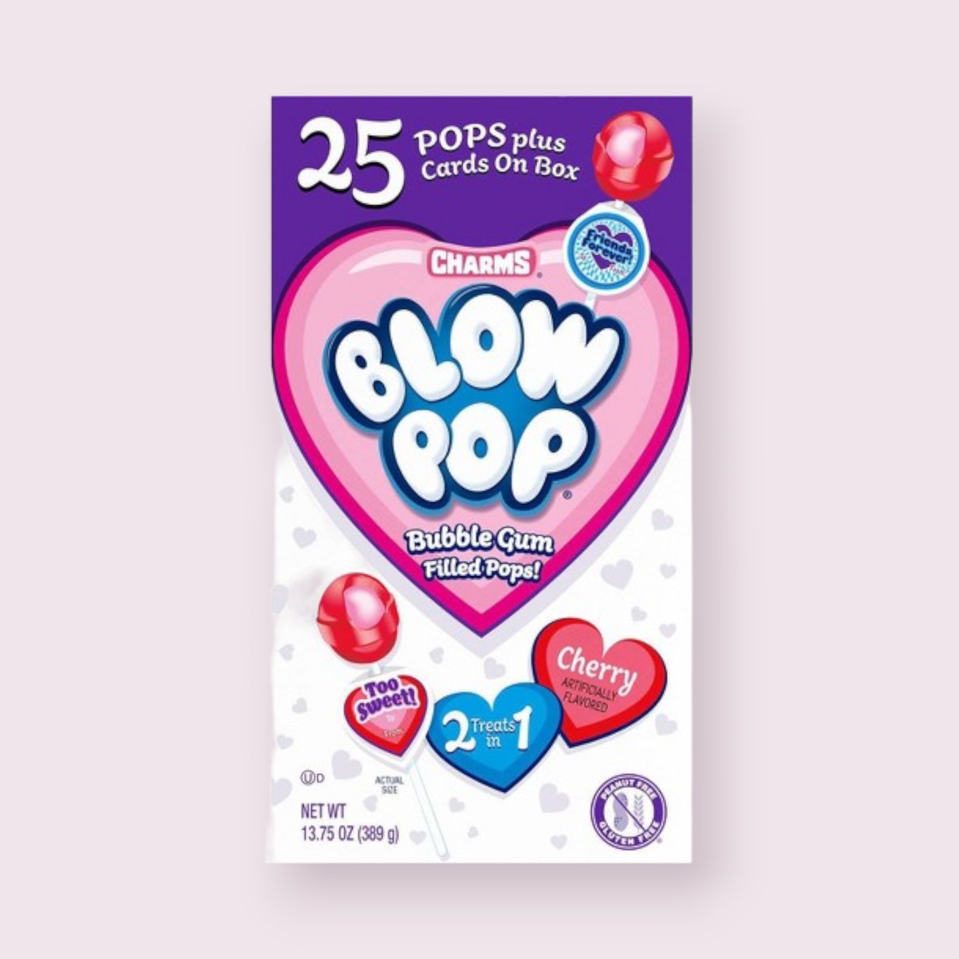 Charms Blow Pop Valentines Lollipops 25pc  Pixie Candy Shoppe   
