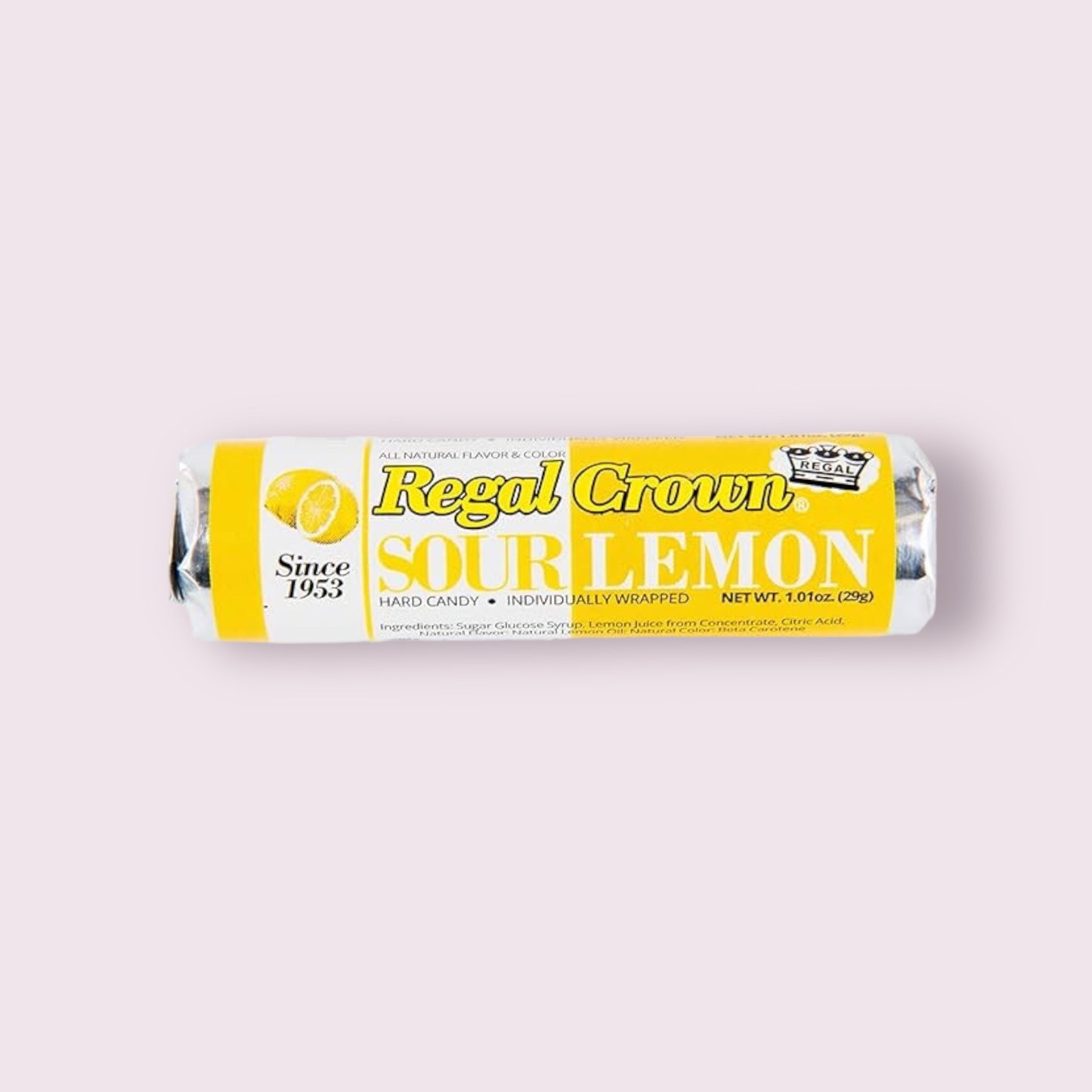 Regal Crown Lemon Hard Candy Roll  Pixie Candy Shoppe   